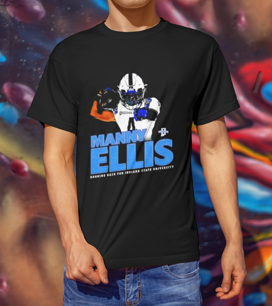 Manny Ellis Indiana State University Football Running Back T-Shirt
