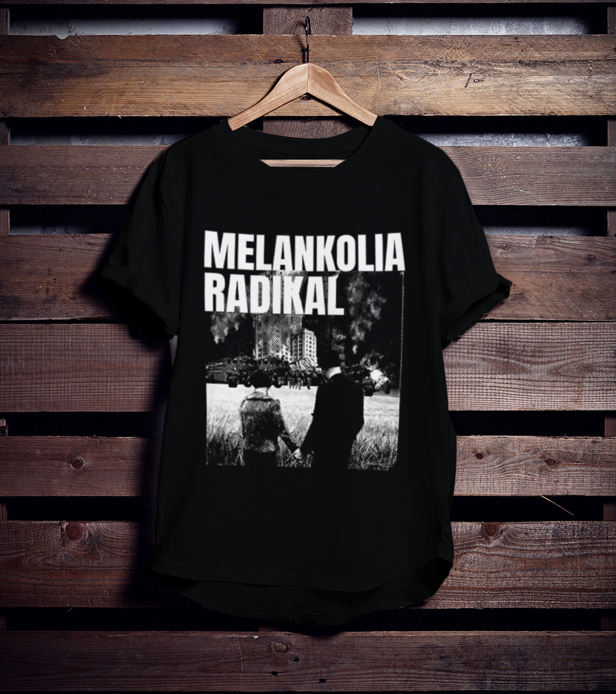 Melankolia Radikal Maukah Kau Berdiri Bersama Melawan Malam Malam YG 2 Sided Urban Streetwear Aesthetic T-Shirt