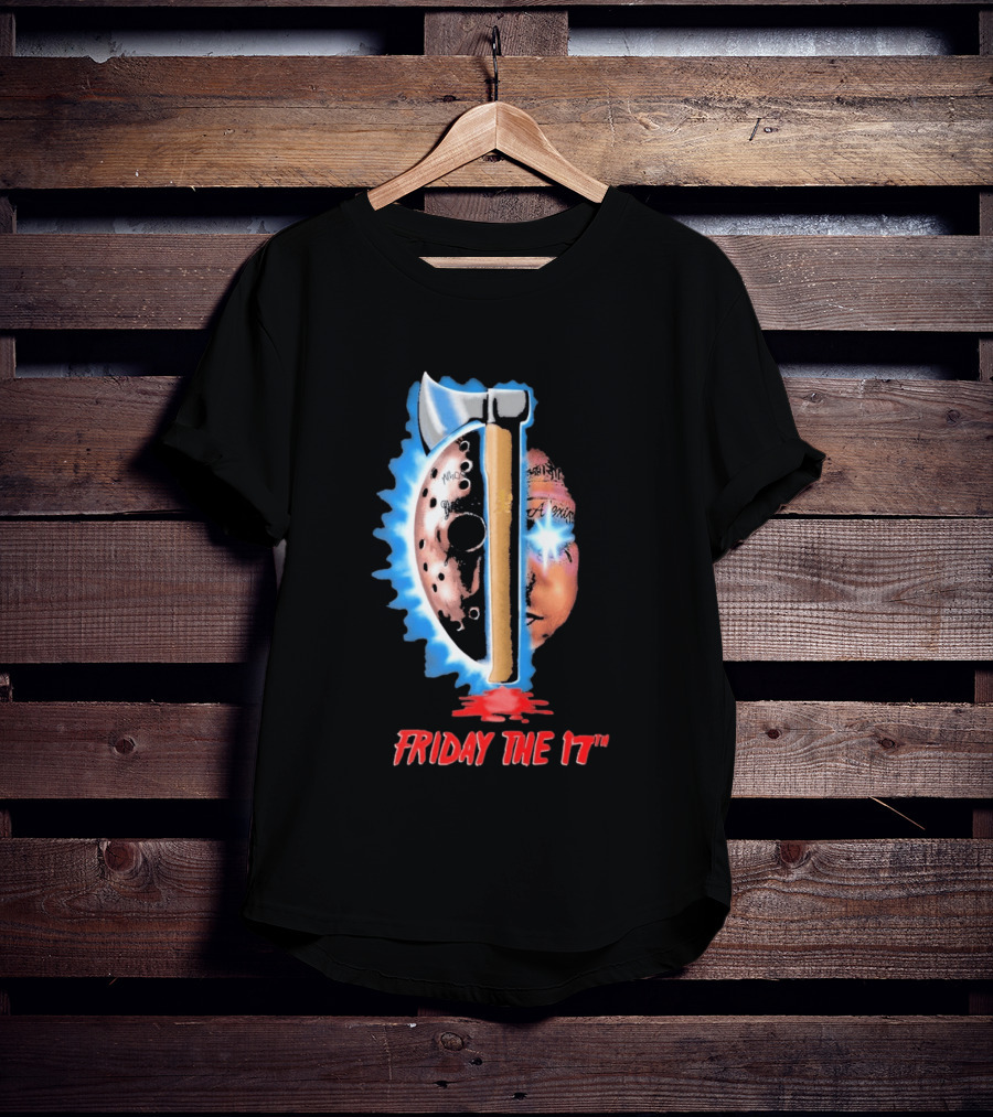 Ouija Macc Friday The 17th Part VII Axe Horror Mask T-Shirt