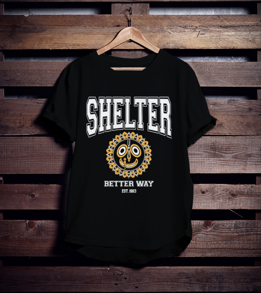 Shelter Better Way Est 1993 Hardcore Punk Sun Face Circle T-Shirt