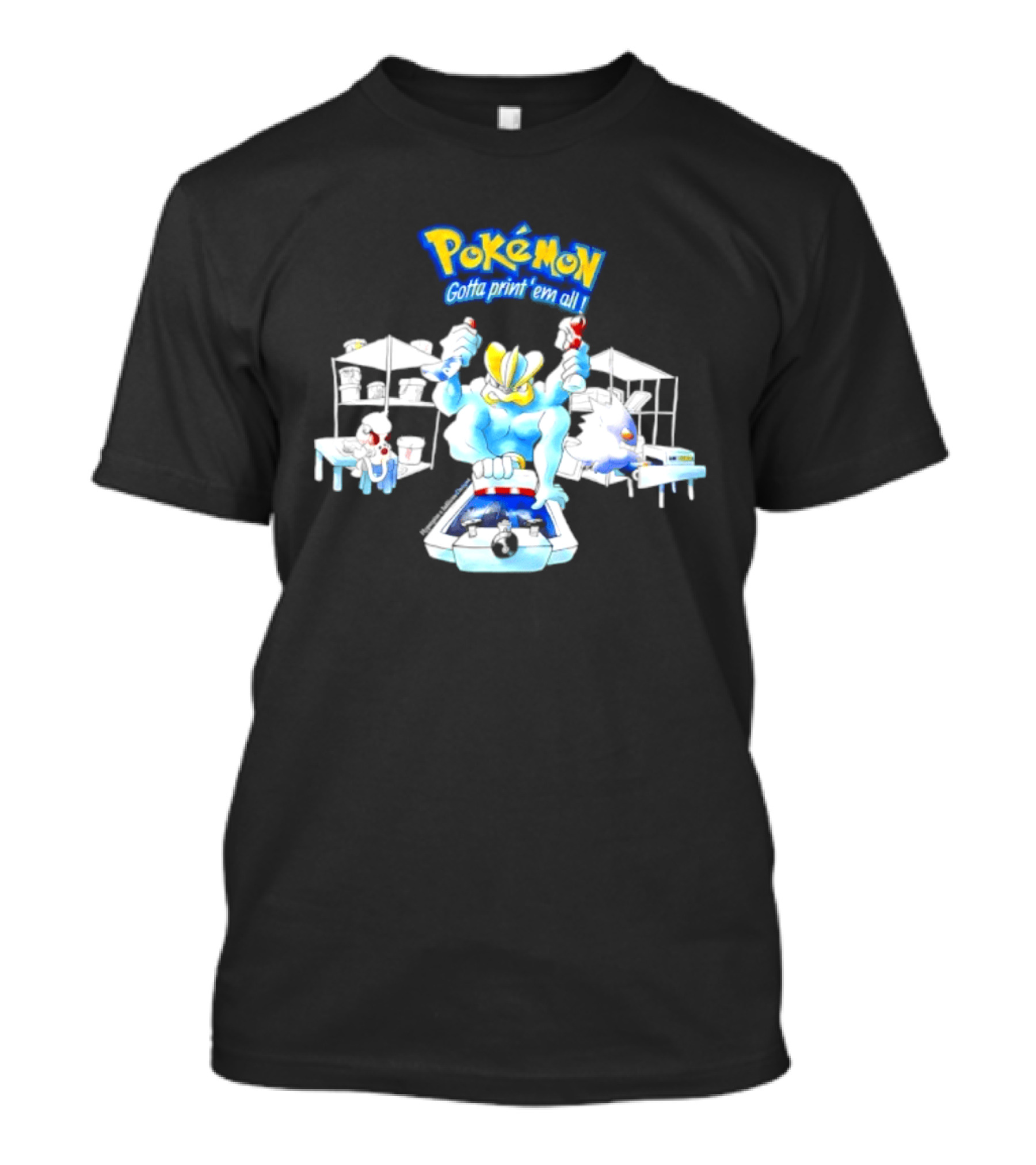 Pokemon Gotta Paint 'Em All Machamp Smeargle Gengar T-Shirt