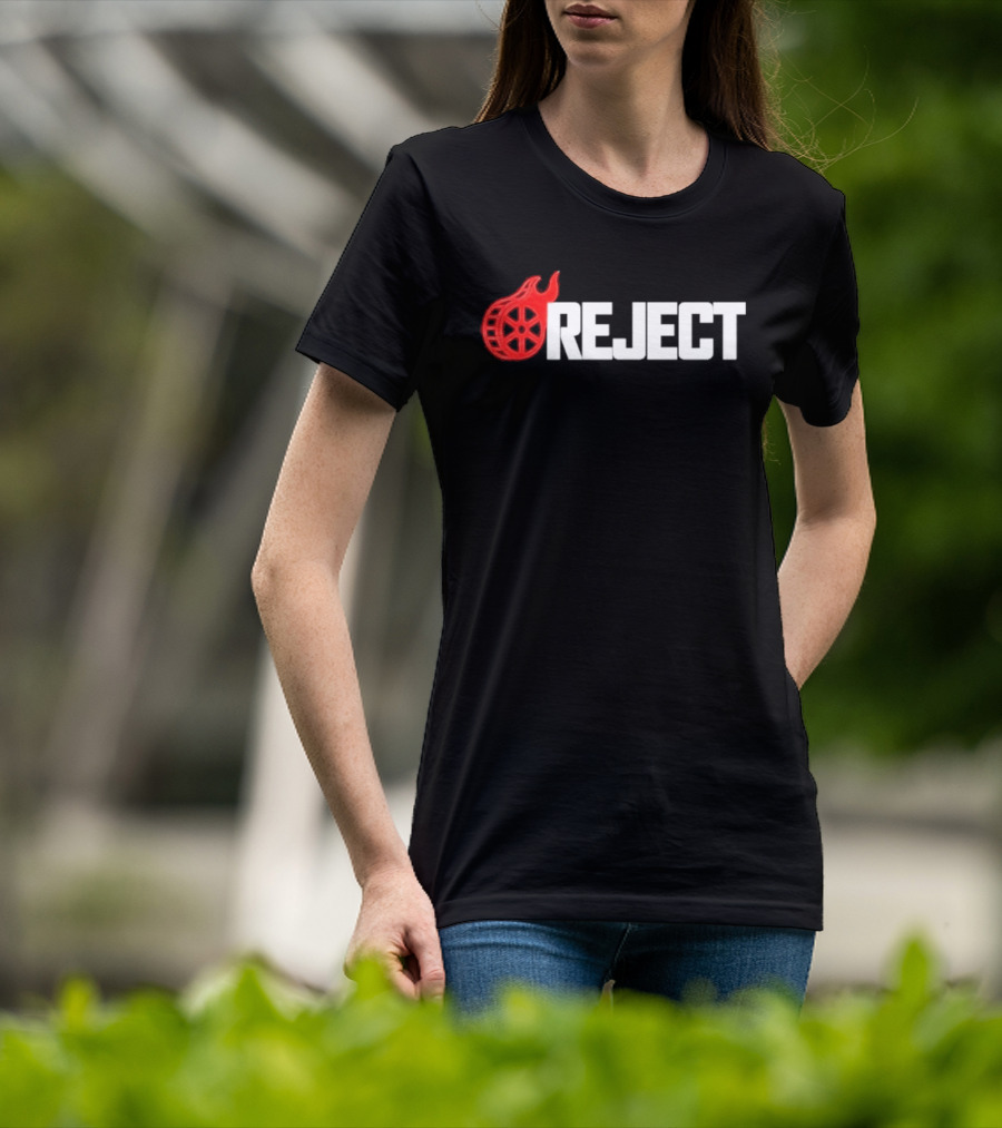 Flaming Reel Rejects Movie Wheel T-Shirt