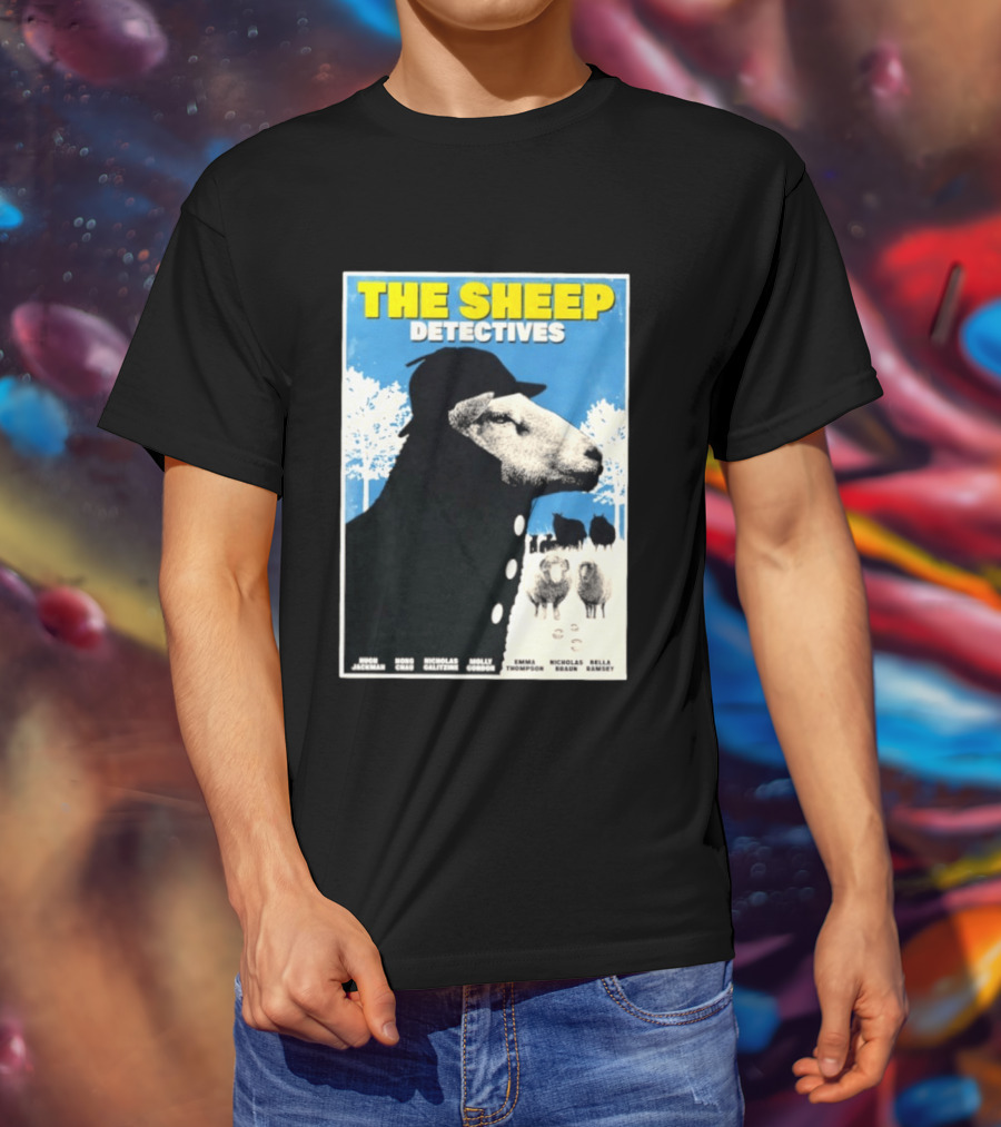 The Sheep Detectives Hugh Jackman Hong Chau Nicholas Galitzine Molly Gordon Emma Thompson Nicholas Braun Bella Ramsey T-Shirt