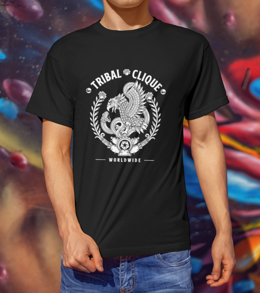 Tribal Clique Worldwide Eagle And Snake T-Shirt