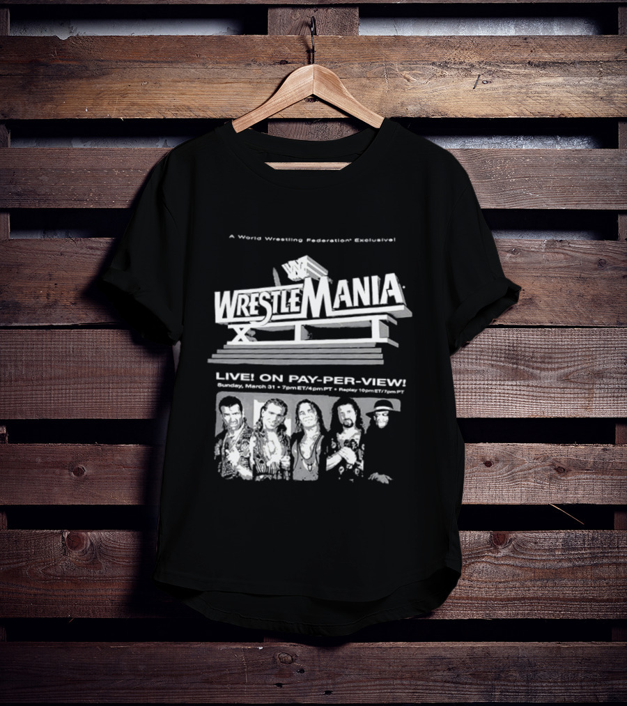 WrestleMania XII World Wrestling Federation Live On Pay Per View March 31 1996 Anaheim T-Shirt