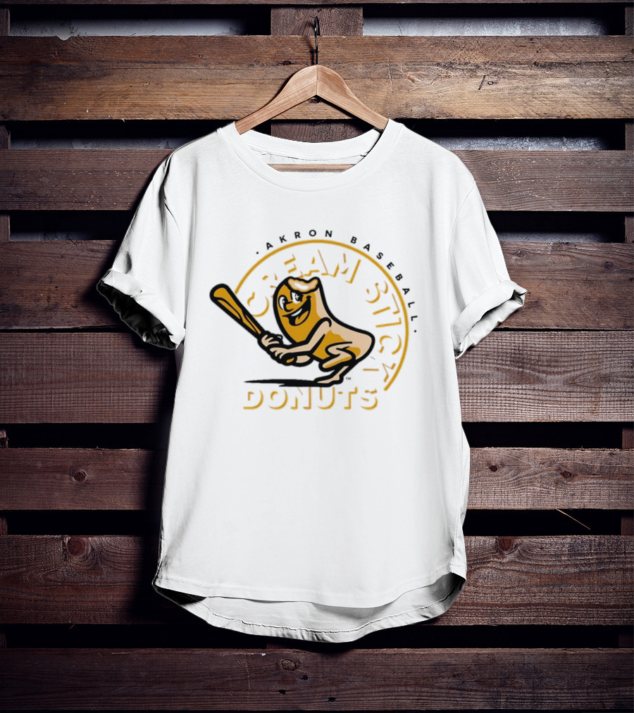 Cream Stick Donuts Akron Baseball T-Shirt