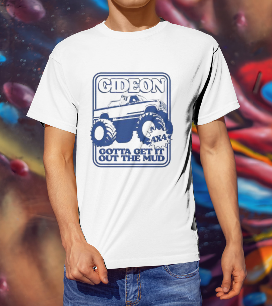 Gideon Monster Truck 4X4 Gotta Get It Out The Mud Ringer T-Shirt