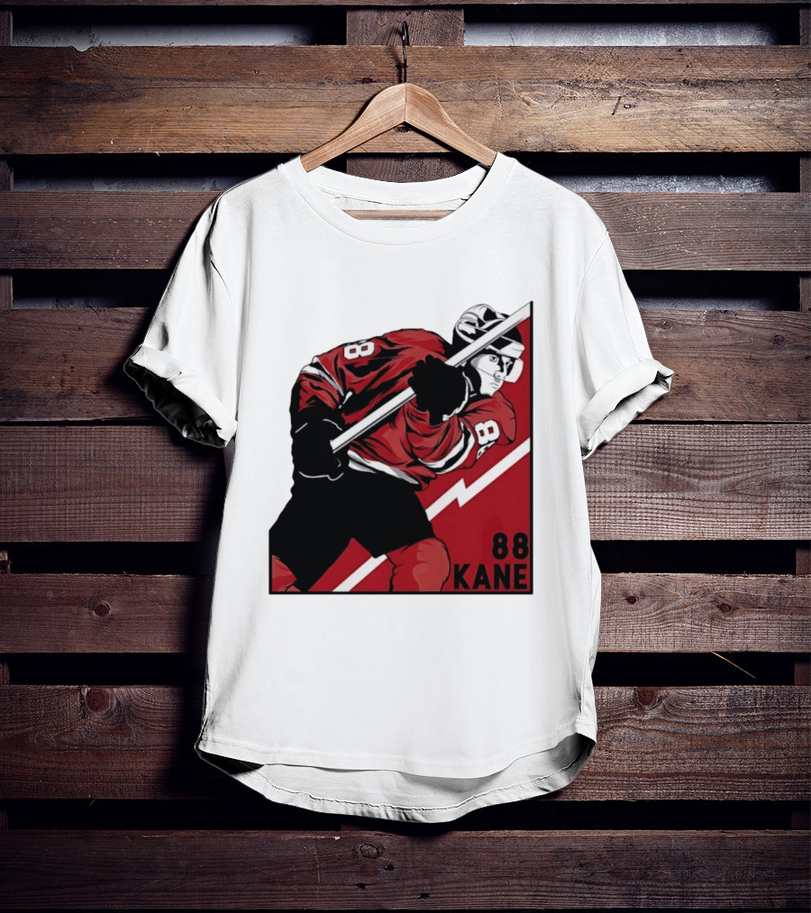Patrick Kane 88 Chicago Blackhawks Comic Style Hockey Player T-Shirt