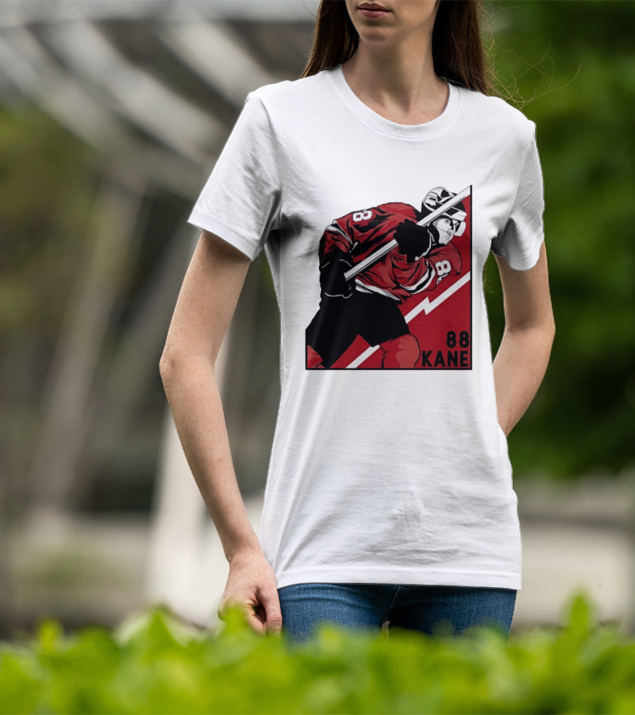 Patrick Kane 88 Chicago Blackhawks Comic Style Hockey Player T-Shirt