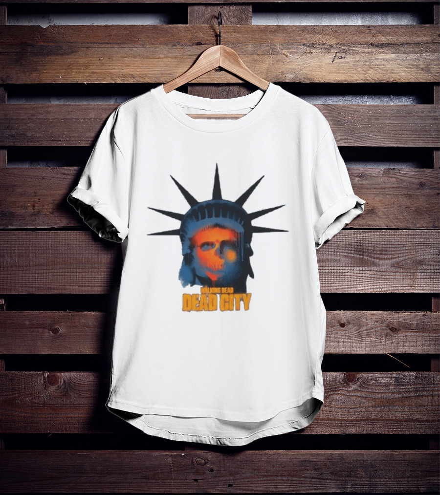 Walking Dead Dead City Statue Skull Graffiti T-Shirt
