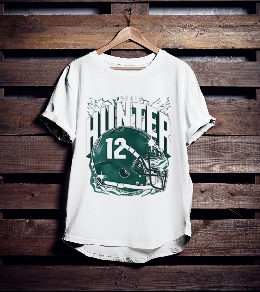 Travis Hunter 12 Helmet Jacksonville Jaguars Sports Fan T-Shirt
