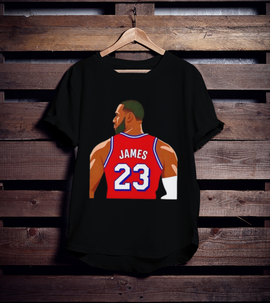 Lebron James 23 Philadelphia 76ers Red Jersey T-Shirt
