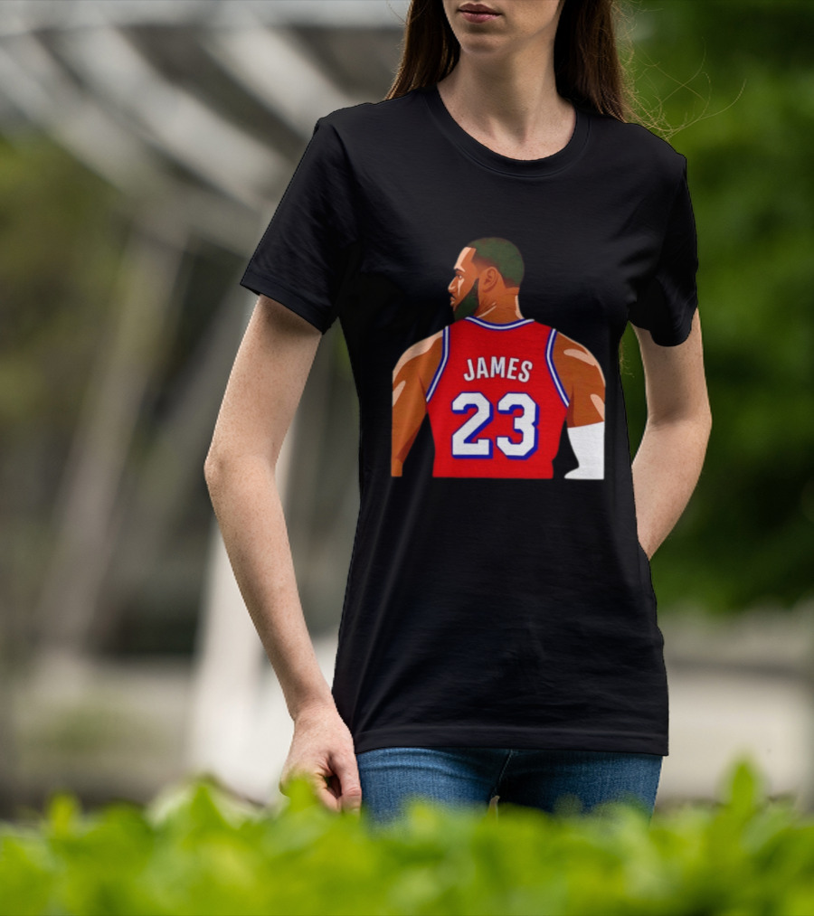 Lebron James 23 Philadelphia 76ers Red Jersey T-Shirt