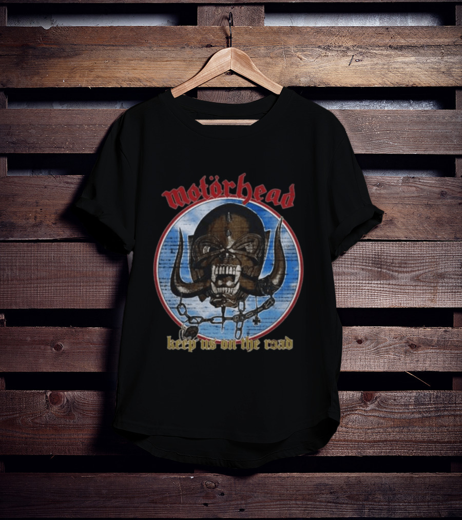 Motörhead Keep Us On The Road Skull Chain Iconic Rock Motif T-Shirt