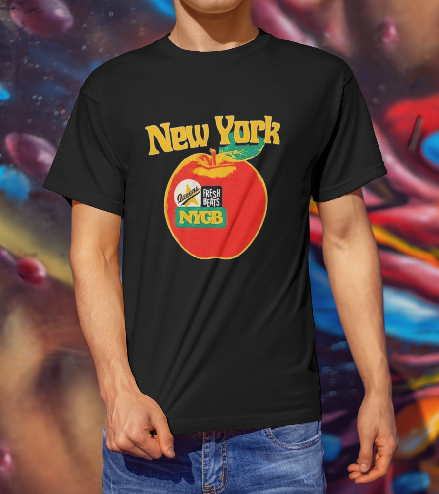 New York Queens Fresh Beats NYGB Apple T-Shirt