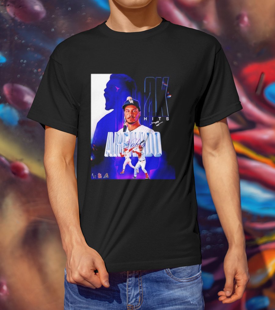 Nolan Arenado 2K Hits Retro Baseball Milestone Celebration T-Shirt