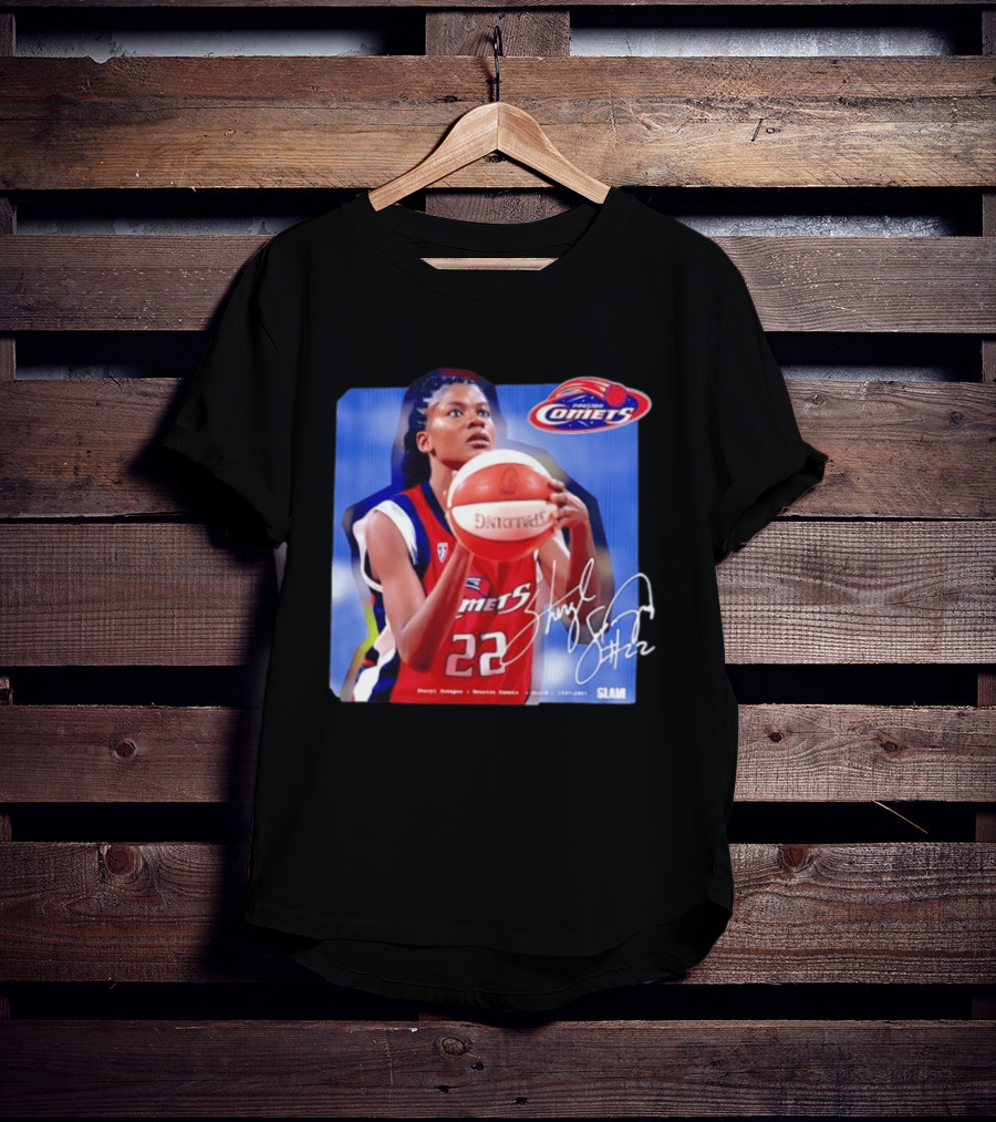 Sheryl Swoopes Houston Comets SLAM WNBA Legends 22 Spalding Basketball T-Shirt