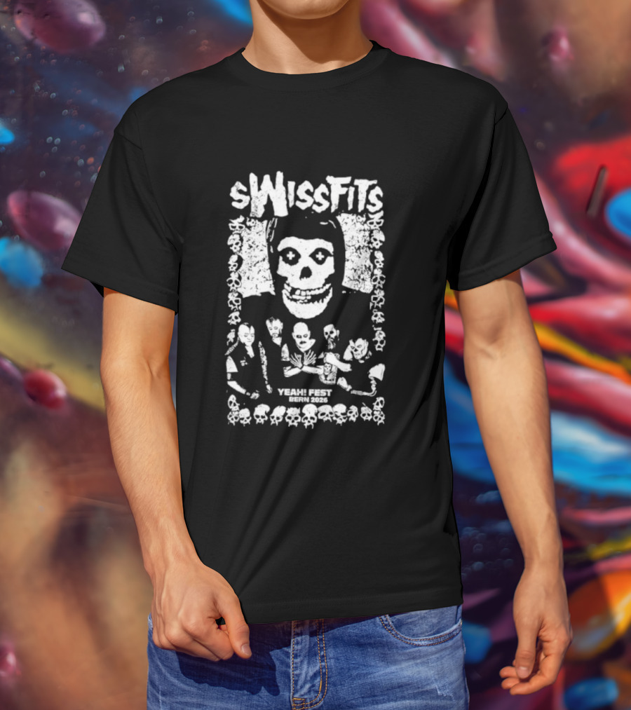 Swissfits Yeah! Fest Bern 2026 Punk Rock Skull Skeletons T-Shirt