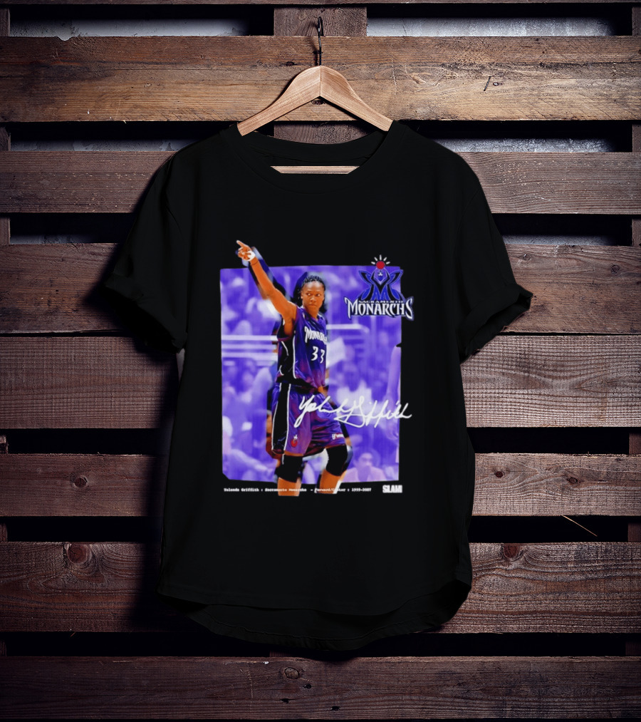 WNBA Yolanda Griffith 33 Sacramento Monarchs Basketball Legends T-Shirt