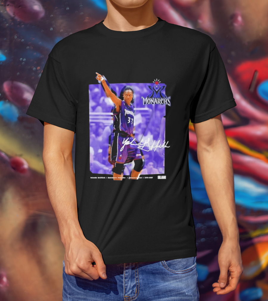 WNBA Yolanda Griffith 33 Sacramento Monarchs Basketball Legends T-Shirt