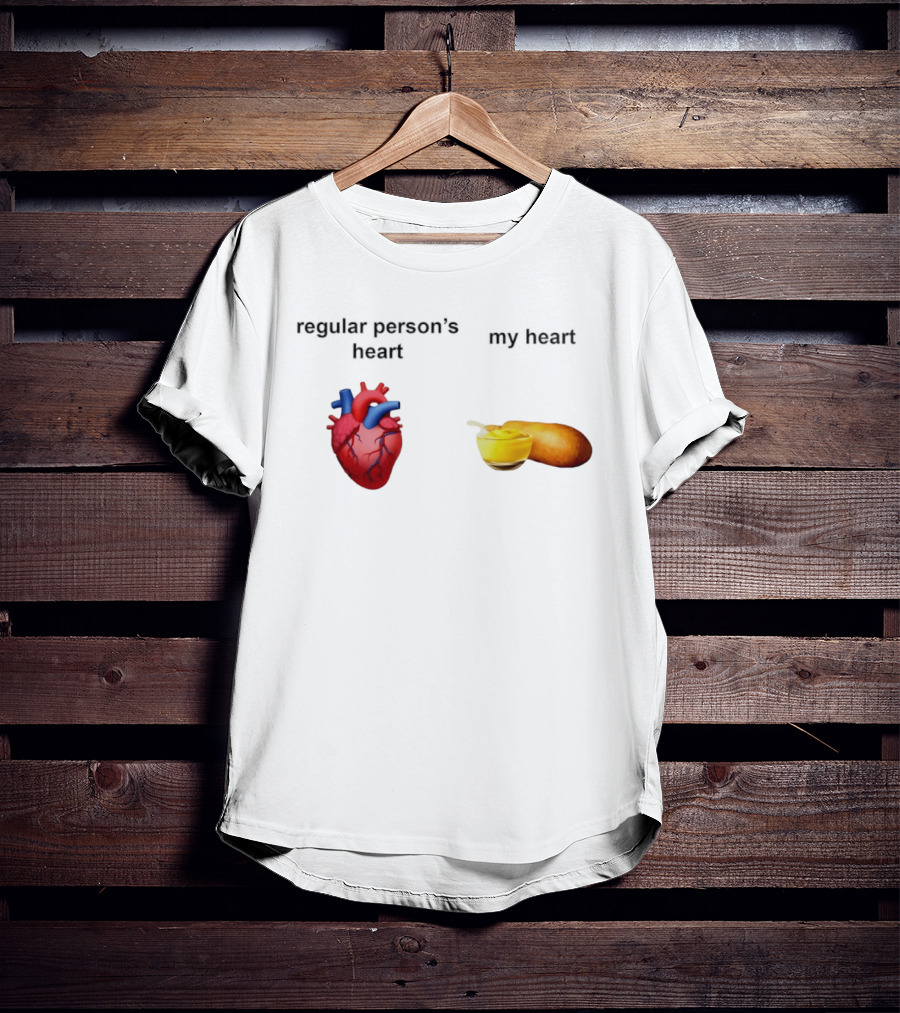 Regular Person's Heart My Heart Corn Dog Mustard T-Shirt