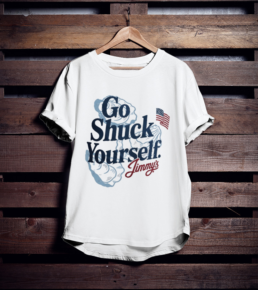 Jimmy's Go Shuck Yourself Oyster American Flag T-Shirt