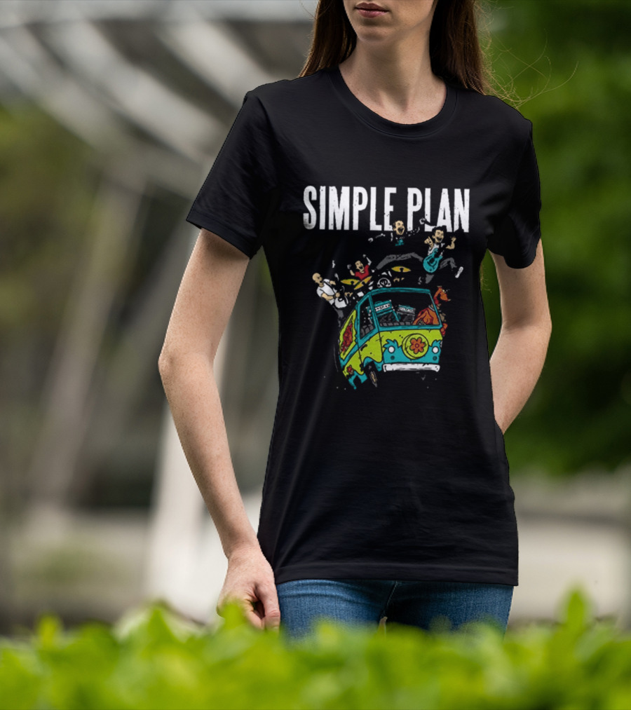 Simple Plan Bigger Than You Think Tour 2026 The Sequel Scooby Doo Mystery Machine Dates T-Shirt