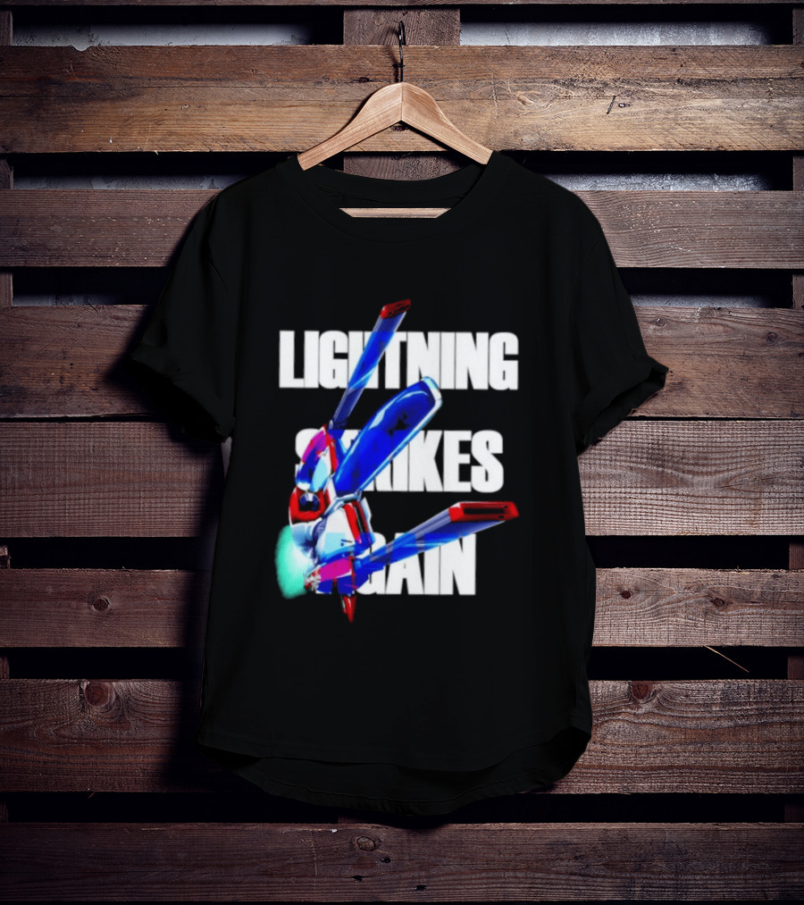 Lightning Strikes Again Gundam Mecha Robot T-Shirt
