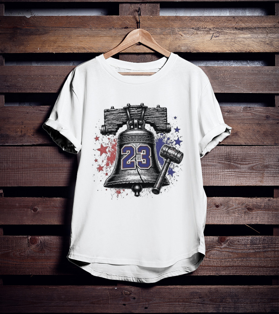 Lebron James 23 Liberty Bell Philadelphia 76ers Fan T-Shirt
