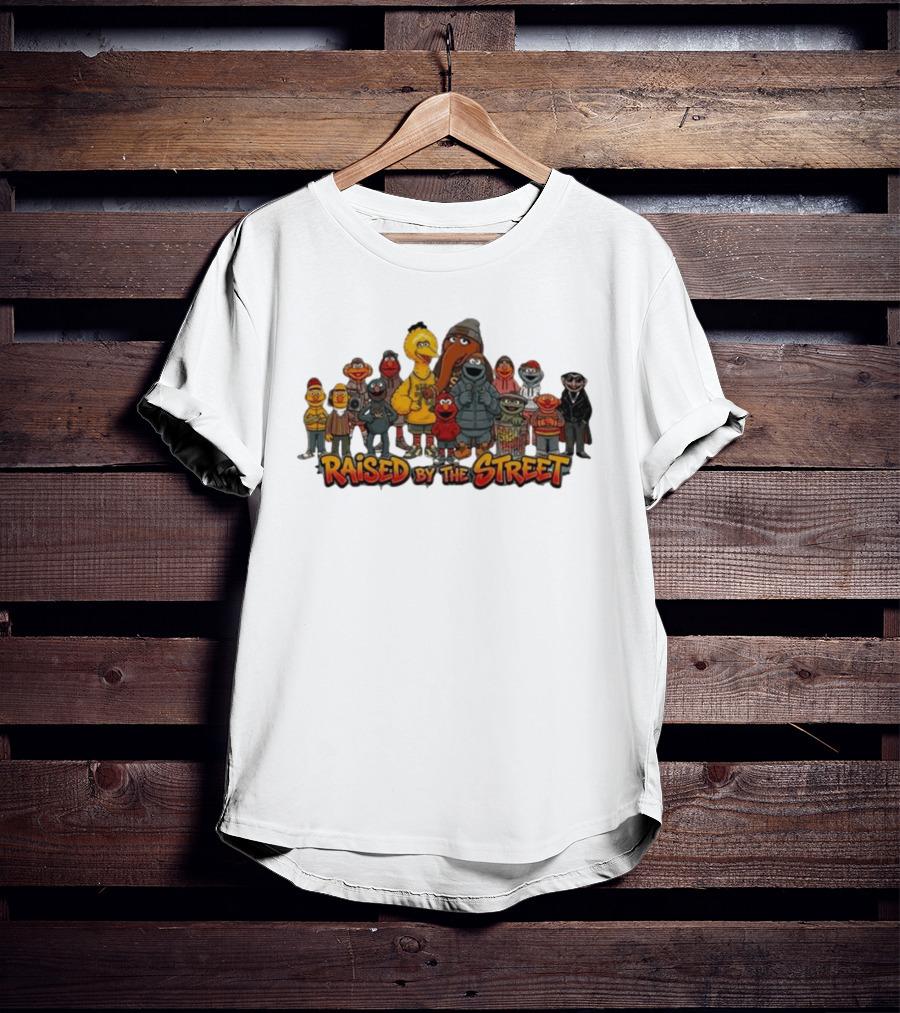 Raised By The Street Vintage Cartoon Characters Collection T-Shirt