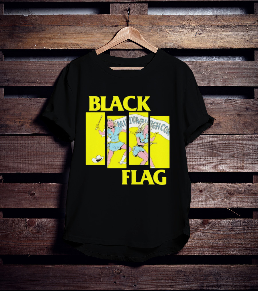 Black Flag Midtown High Comix Punk Rock Mid 20th Century T-Shirt