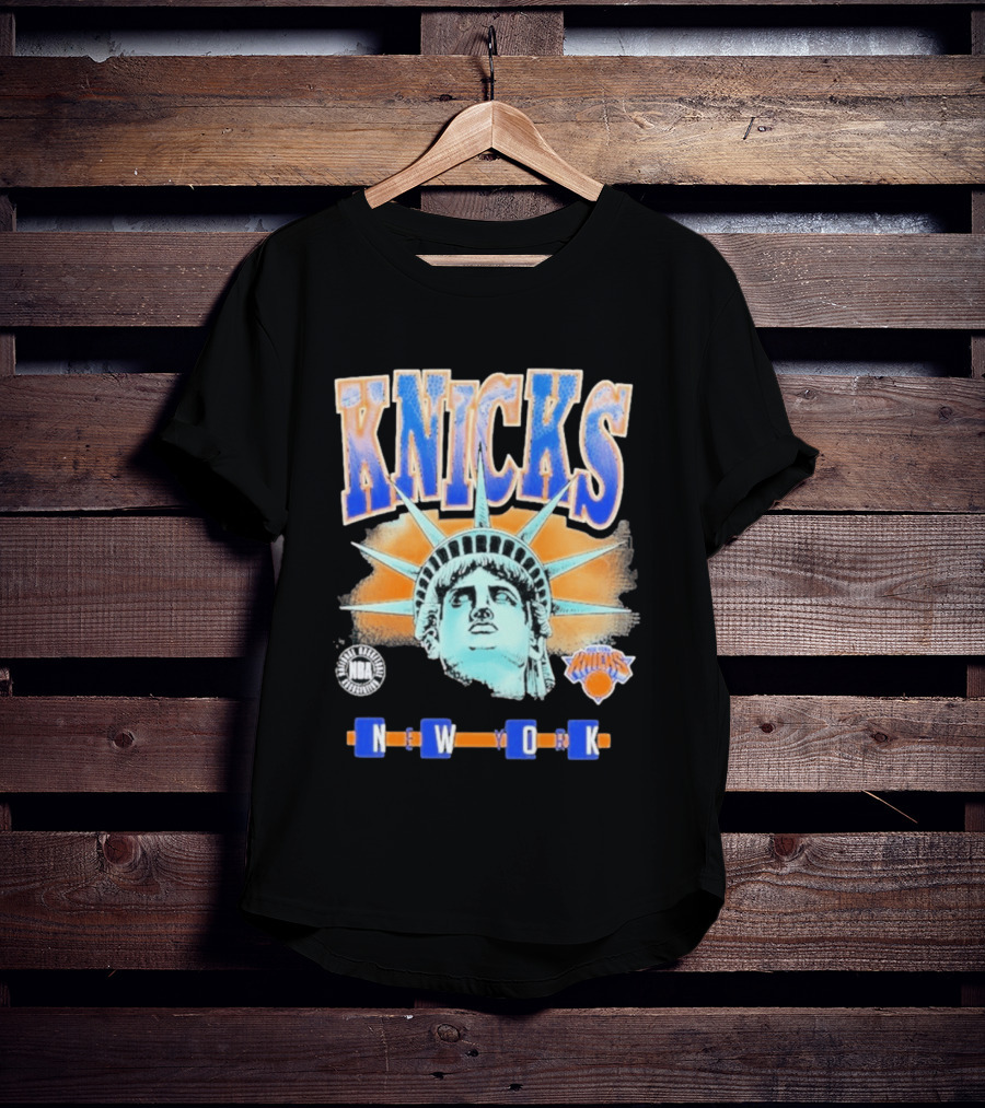 Knicks NBA N W O K Statue Liberty T-Shirt