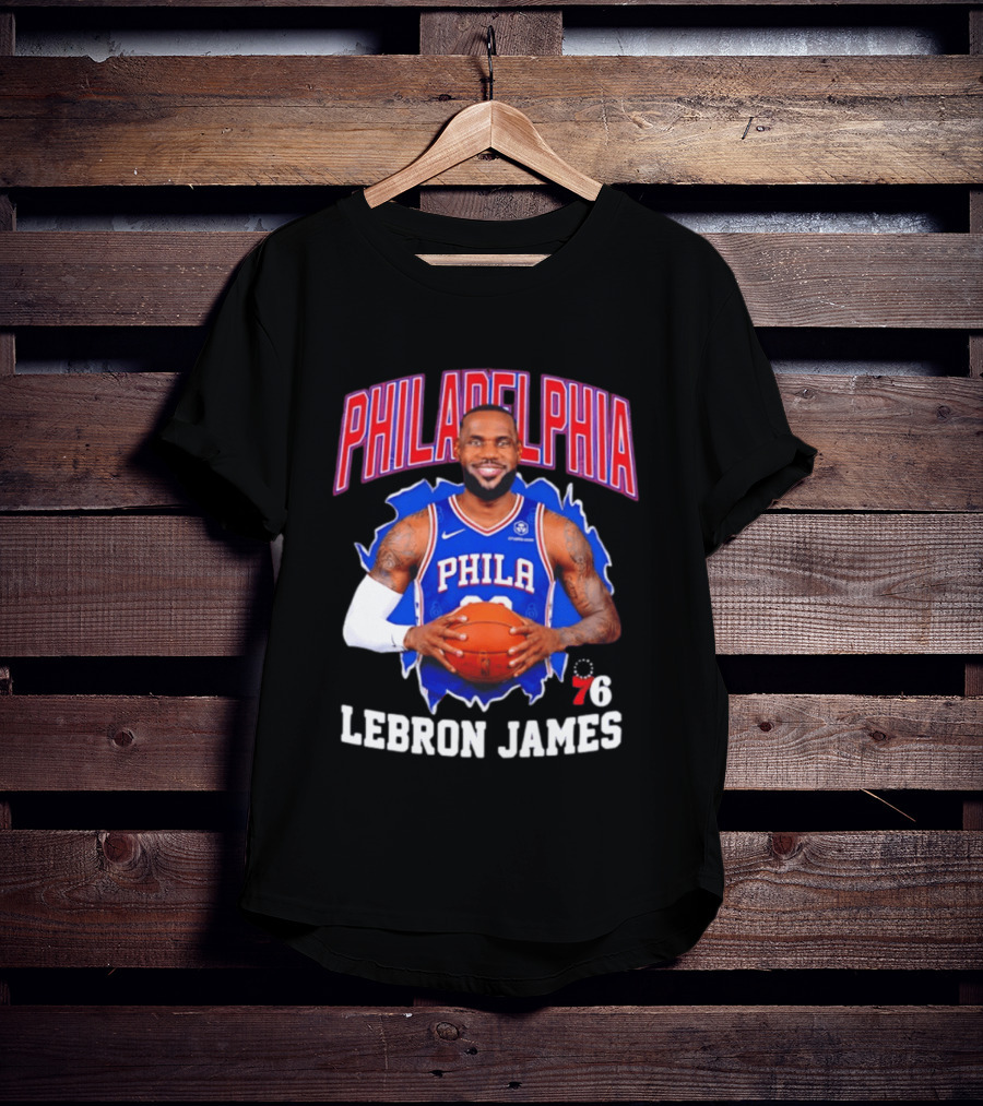 Philadelphia 76ers LeBron James Basketball Jersey Fan T-Shirt