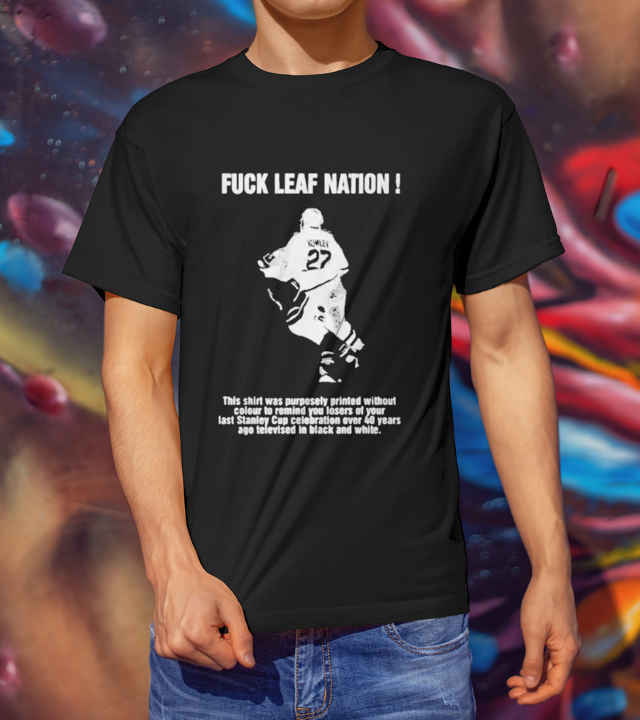 Fuck Leaf Nation Komley 27 Vintage Hockey Fan T-Shirt