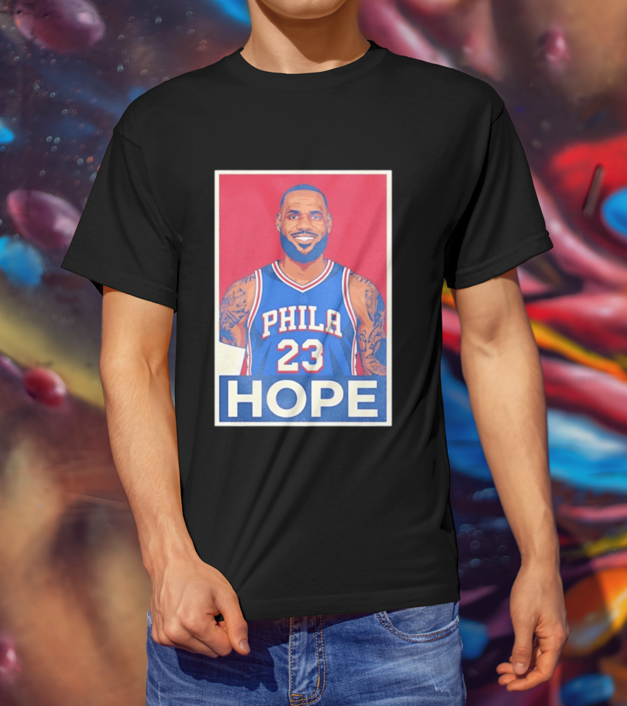 LeBron James 23 Phila Hope Basketball Jersey T-Shirt