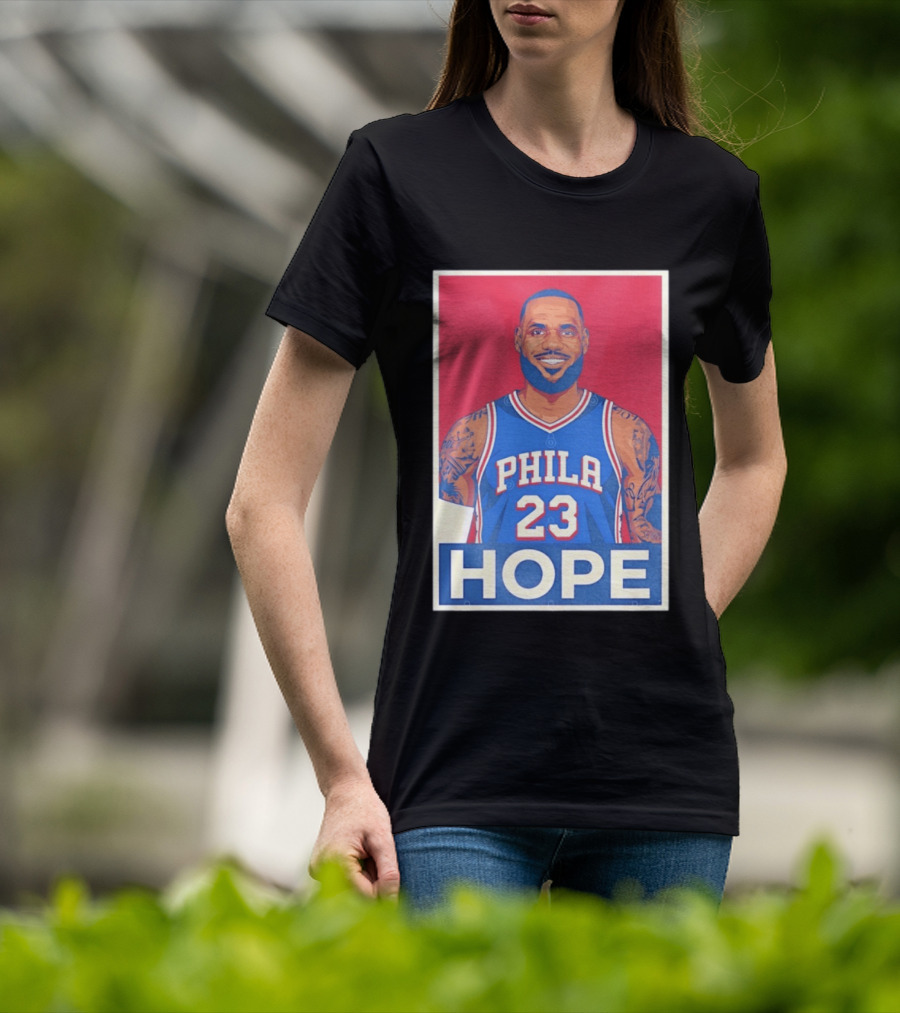 LeBron James 23 Phila Hope Basketball Jersey T-Shirt