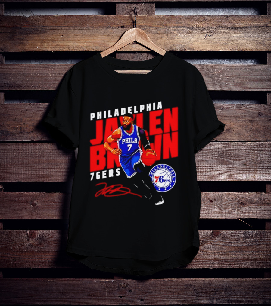 Philadelphia 76ers NBA Jalen Brown 7 Signature T-Shirt