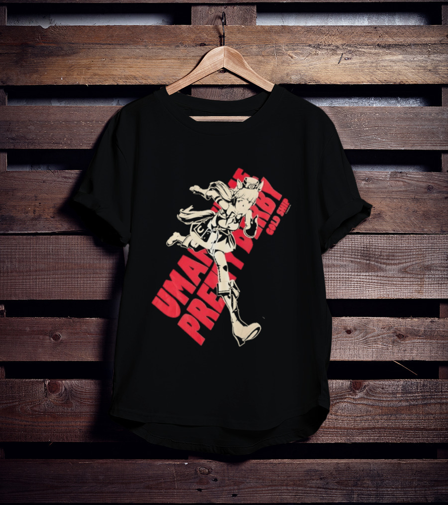 Umamusume Pretty Derby Gold Ship Anime Character Running Pose T-Shirt