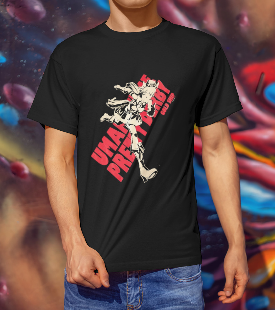 Umamusume Pretty Derby Gold Ship Anime Character Running Pose T-Shirt