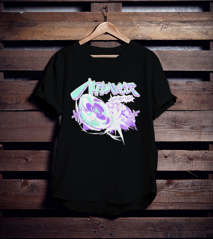 Alpha Wolf Left Rip USA Beyblade Anime Burst T-Shirt