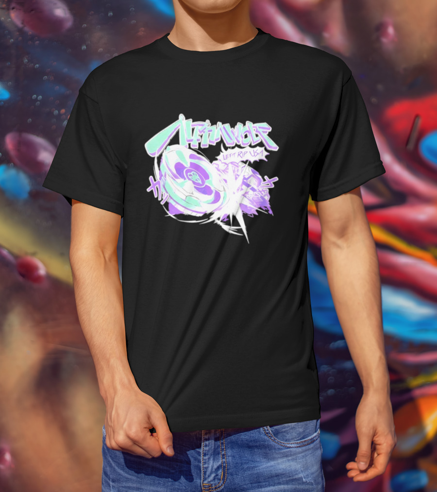 Alpha Wolf Left Rip USA Beyblade Anime Burst T-Shirt