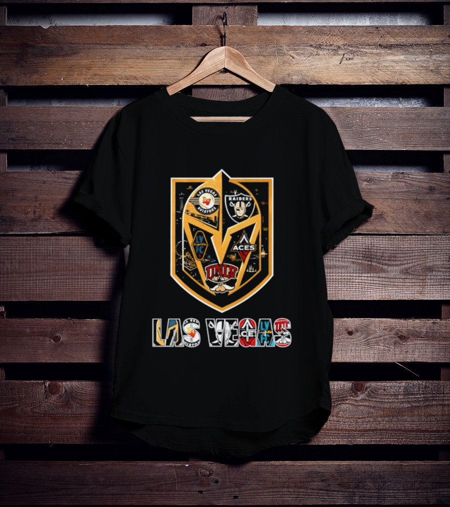 Las Vegas Aviators Raiders Lights FC Aces UNLV Collaboration Emblems T-Shirt