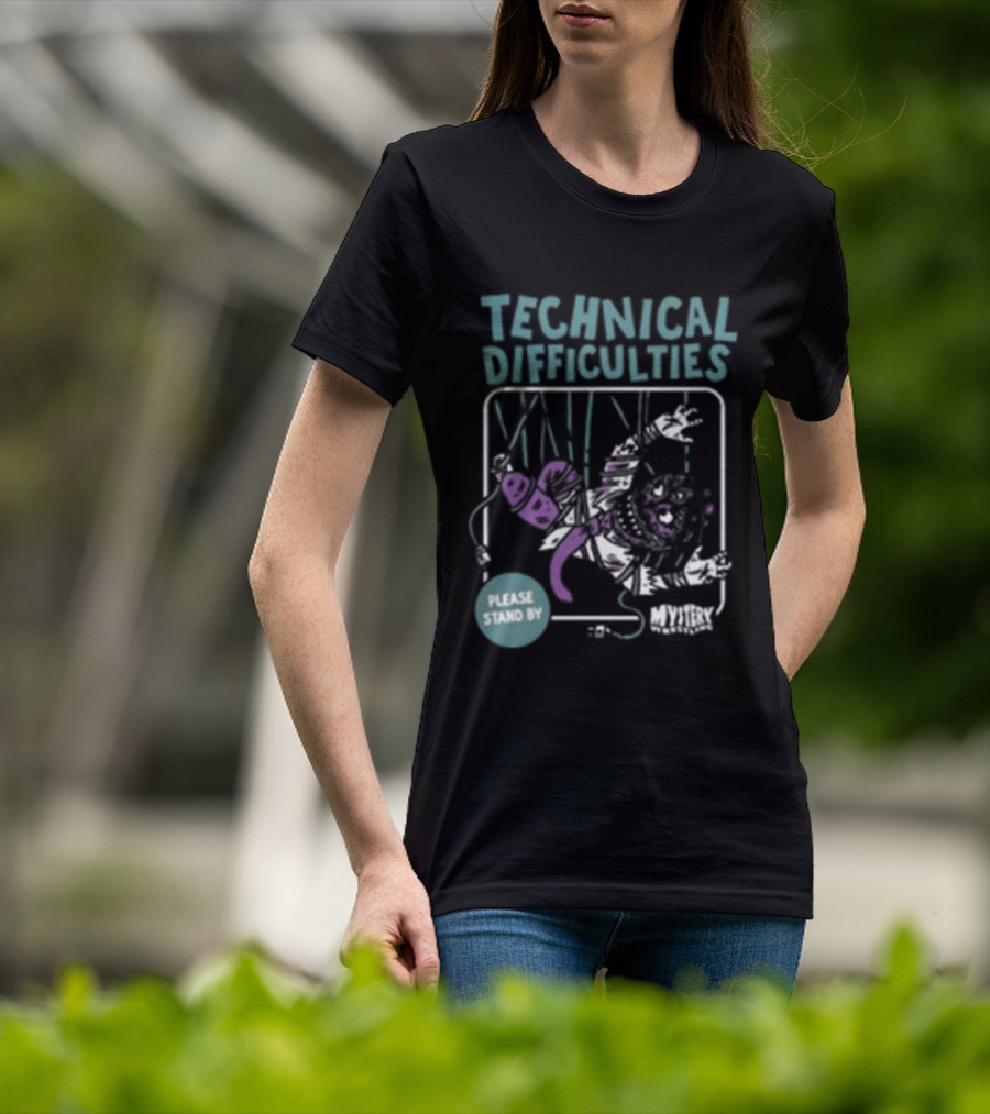 Technical Difficulties Mystery Wrestling Shop Villain Embrace Studio 54 T-Shirt