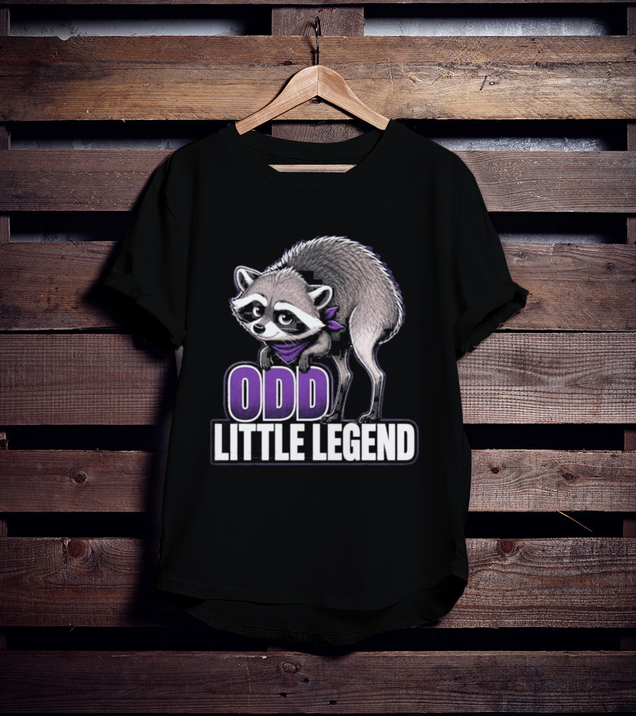 Odd Little Legend Jimothy Raccoon Purple Bandana T-Shirt