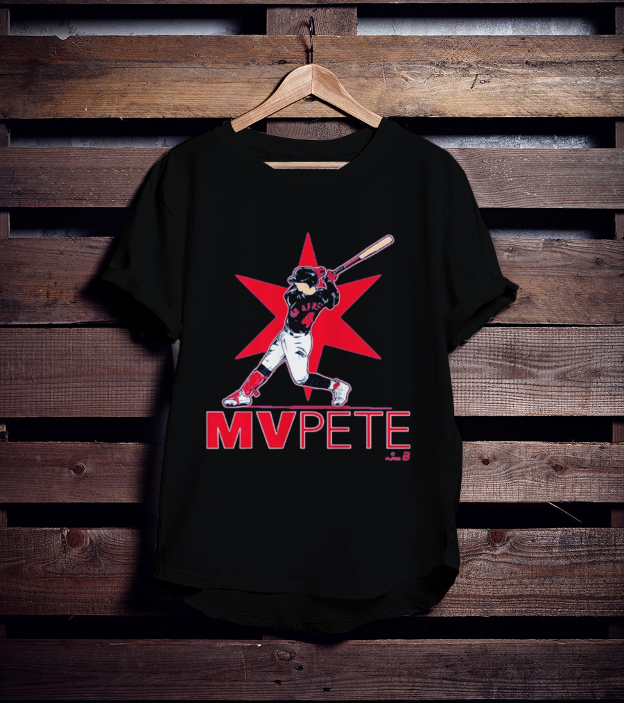 MVPete Baseball Player 4 AFMS Red Star T-Shirt