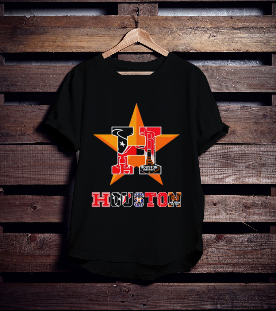 Houston Astros Texans Rockets Dynamo FC Star T-Shirt