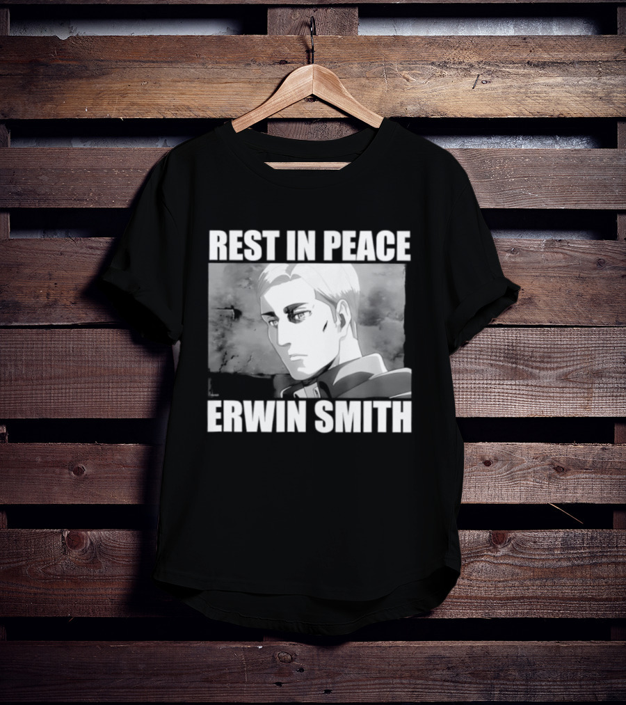 Rest In Peace Erwin Smith Anime Tribute Wings T-Shirt