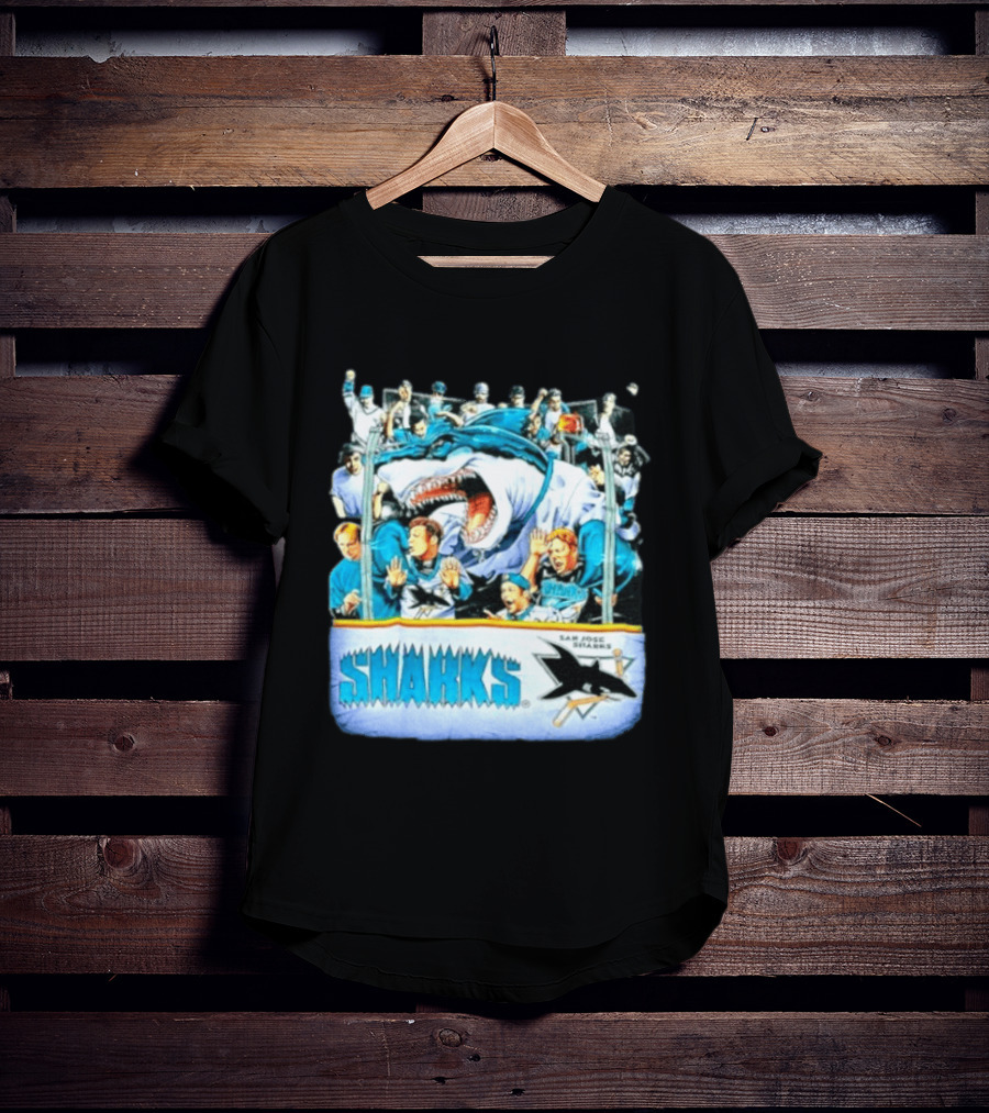 San Jose Sharks NHL Shark Attack Fans Ice Hockey T-Shirt