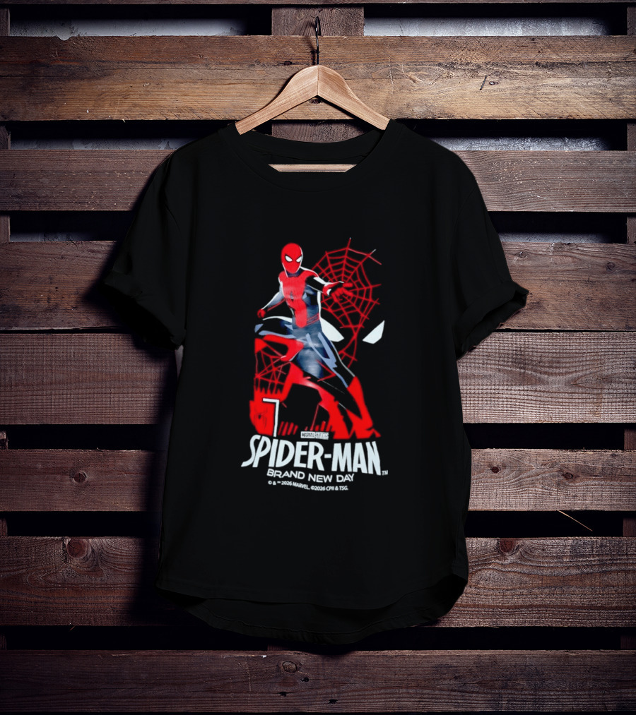 Spider Man Brand New Day 2026 Marvel Stylized Superhero T-Shirt