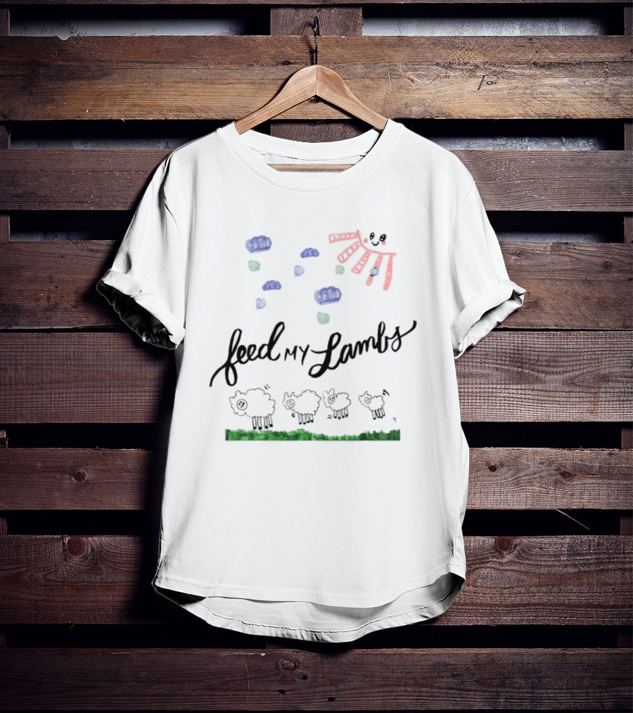 2819 Store Feed My Lambs Sheep Clouds Sun T-Shirt